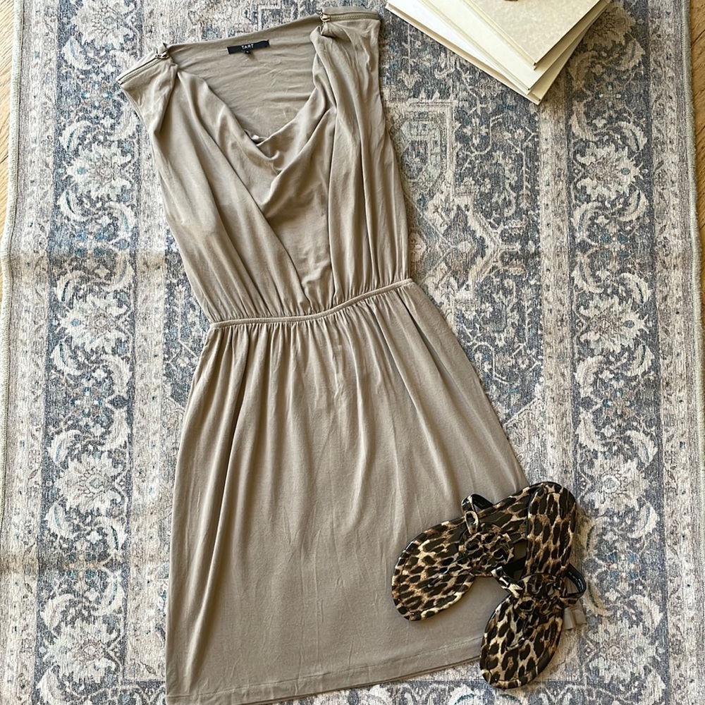TART sleeveless Dress tan size small